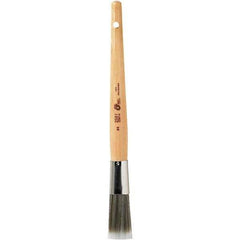 Bestt-Liebco - 13/16" Angled Nylon/Polyester Sash Brush - Wood Sash Handle - Exact Tool & Supply