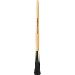 Bestt-Liebco - 1/2" Oval Hog Sash Brush - Wood Sash Handle - Exact Tool & Supply