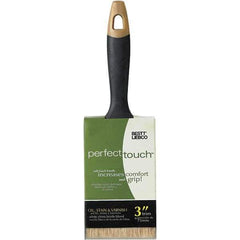 Rubberset - 3" Flat Hog Trim Brush - Wood Beavertail Handle - Exact Tool & Supply