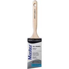 Bestt-Liebco - 2-1/2" Angled Nylon/Polyester Sash Brush - Wood Long Sash Handle - Exact Tool & Supply