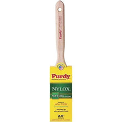 Purdy - 2" Flat Synthetic Trim Brush - Wood Fluted Handle - Exact Tool & Supply