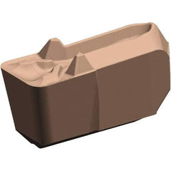 Kennametal - 3EG-U GUP Grade KCU10, 3.3mm Cutting Width Carbide Grooving/Cut-Off Insert - 2.2mm Max Depth of Cut, Neutral, 0.4mm Corner Radius, AlTiN Finish - Exact Tool & Supply