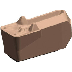 Kennametal - 4EG GUN Grade KCU10, 3/16" Cutting Width Carbide Grooving Insert - 0.108" Max Depth of Cut, Neutral, 0.032" Corner Radius, AlTiN Finish - Exact Tool & Supply