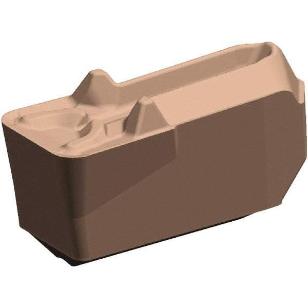 Kennametal - 10EG GUN Grade KCU25, 3/8" Cutting Width Carbide Grooving Insert - 0.209" Max Depth of Cut, Neutral, 0.047" Corner Radius, Al2O3 Finish - Exact Tool & Supply