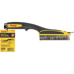 Purdy - Wire Surface Preparation Brush - 11" OAL, Cushioned Grip Handle - Exact Tool & Supply