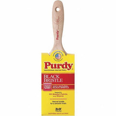 Purdy - 3" Flat Hog Wall Brush - 3-3/8" Bristle Length, 3-3/8" Wood Beavertail Handle - Exact Tool & Supply