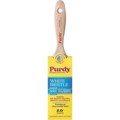 Purdy - 2" Flat Hog Trim Brush - 2-7/8" Bristle Length, 2-7/8" Wood Beavertail Handle - Exact Tool & Supply