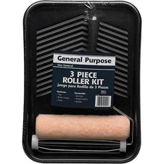 Bestt-Liebco - 3/8" Nap, Mini Roller Kit - 9" Wide, Includes Paint Tray, Roller Cover & Frame - Exact Tool & Supply