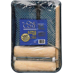 Bestt-Liebco - 12" Long, 3/8" Nap, Mini Roller Kit - 9" Wide, Metal Frame, Includes Paint Tray, Roller Cover & Frame - Exact Tool & Supply