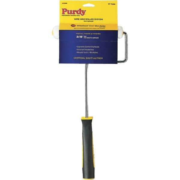 Purdy - 3/8" Nap, Mini Roller Kit - 6-1/2" Wide, Includes Paint Tray, Roller Cover & Frame - Exact Tool & Supply