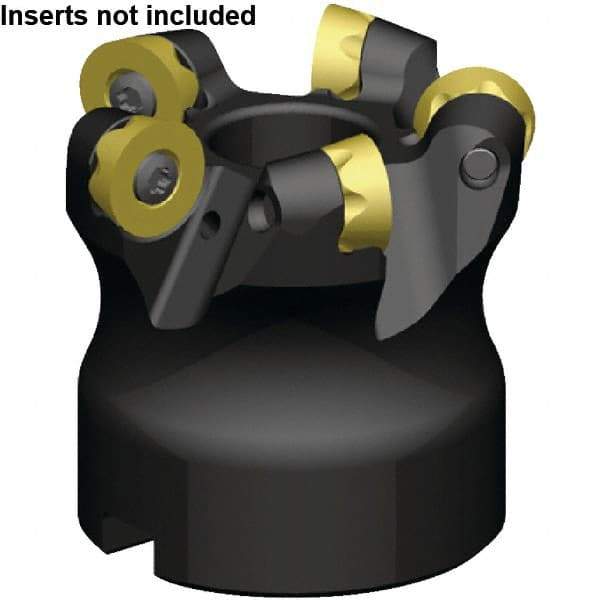 Kennametal - 34mm Cut Diam, 8mm Max Depth, 22mm Arbor Hole, 4 Inserts, RP..T1605M0.. Insert Style, Indexable Copy Face Mill - KSRM 16 Cutter Style, 24,400 Max RPM, 50mm High, Through Coolant, Series KSRM - Exact Tool & Supply