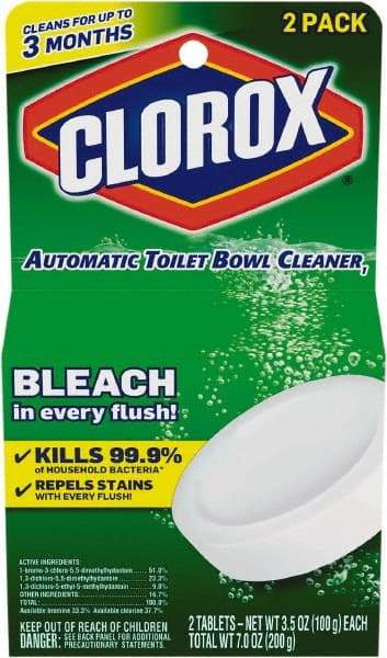 Clorox - 3.5 oz Tablet Solid Toilet Bowl Cleaner - Unscented Scent, Disinfectant, Bathroom Surfaces - Exact Tool & Supply
