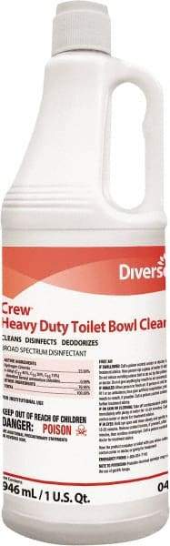 Diversey - 32 oz Squeeze Bottle Liquid Toilet Bowl Cleaner - Mint Scent, Nonacidic, Toilets - Exact Tool & Supply