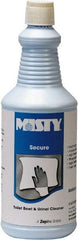 Misty - 32 oz Bottle Liquid Toilet Bowl Cleaner - Mint Scent, Disinfectant, Nonacidic, Toilets - Exact Tool & Supply