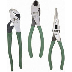 SK - Plier Sets - 3PC 8"LN 10"T/G 8"HD PUMP PLIER SET - Exact Tool & Supply