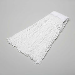 Ability One - Wet Mop Heads & Pads; Style: Cut End ; Material: Rayon/Polyester ; Approximate Weight (oz.): 28 ; Mop Color: White ; Headband Size (Inch): 5-1/2 ; Connection Type: Clamp Jaw - Exact Tool & Supply