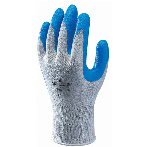 10- gauge engineered cut resistant fiber nitrile palm coating HPPE gray with blue coating textured finish ANSI CUT LEVEL 2/large - Exact Tool & Supply