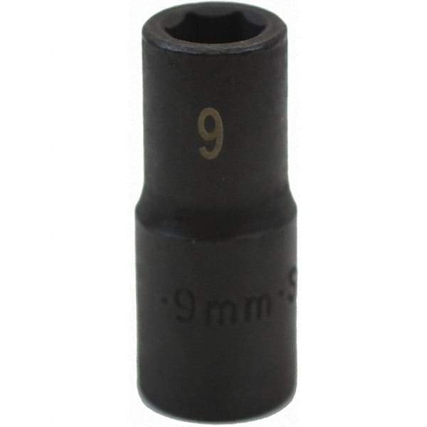 SK - Impact Socket - 3/8"DR 6PT 9MM SEMI-DEEP IMPACT SOCKET - Exact Tool & Supply