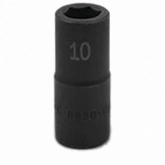 SK - Impact Socket - 3/8"DR 6PT 10MM SEMI-DEEP IMPACT SOCKET - Exact Tool & Supply