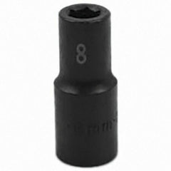 SK - Impact Socket - 3/8"DR 6PT 8MM SEMI-DEEP IMPACT SOCKET - Exact Tool & Supply