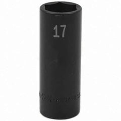 SK - Impact Socket - 3/8"DR 17MM DEEP IMPACT SOCKET - Exact Tool & Supply
