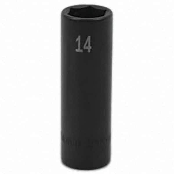 SK - Impact Socket - 3/8"DR 14MM DEEP IMPACT SOCKET - Exact Tool & Supply