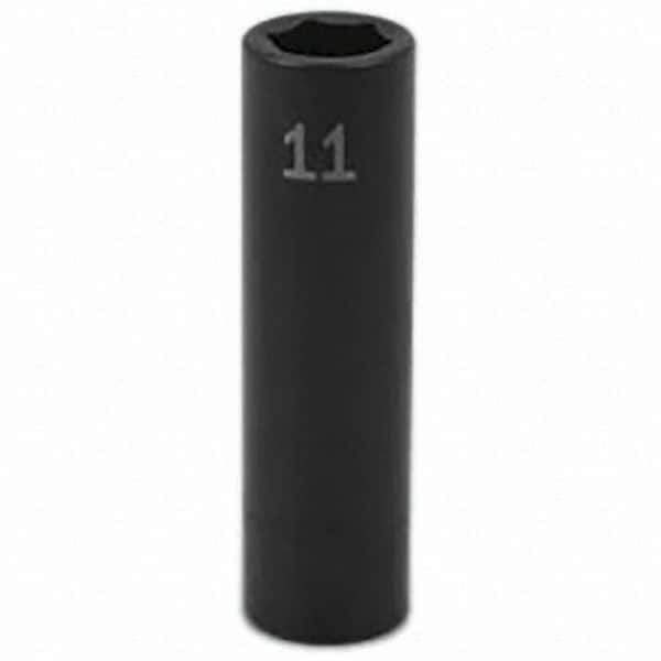SK - Impact Socket - 3/8"DR 11MM DEEP IMPACT SOCKET - Exact Tool & Supply