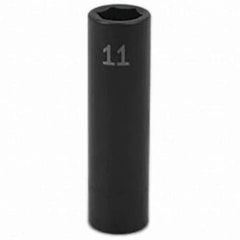 SK - Impact Socket - 3/8"DR 11MM DEEP IMPACT SOCKET - Exact Tool & Supply