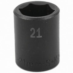 SK - Impact Socket - 1/2"DR 21MM IMPACT SOCKET - Exact Tool & Supply