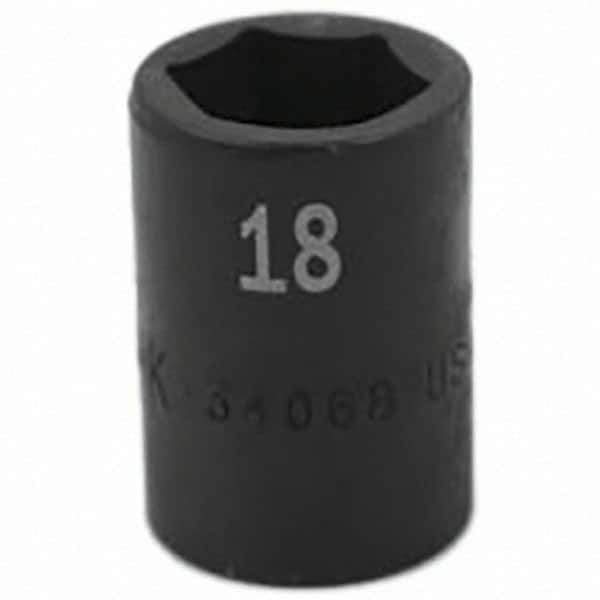 SK - Impact Socket - 1/2"DR 18MM IMPACT SOCKET - Exact Tool & Supply