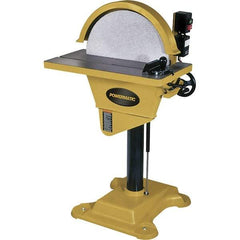 Jet - 20" Diam, 1,720 RPM, Single Phase Disc Sanding Machines - 10-1/2" Long Table x 27-1/2" Table Width, - Exact Tool & Supply