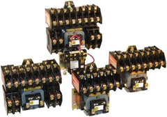 Square D - No Enclosure, 8 Pole, Electrically Held Lighting Contactor - 20 A (Tungsten), 30 A (Fluorescent), 110 VAC at 50 Hz, 120 VAC at 60 Hz, 8NC Contact Configuration - Exact Tool & Supply