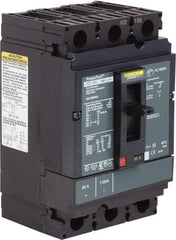Square D - 150 Amp, 250 VDC, 600 VAC, 3 Pole, Panel Mount Molded Case Circuit Breaker - Thermal Magnetic Trip, 14-3/0 AWG, 87.4mm Deep x 162.6mm High x 104.7mm Wide - Exact Tool & Supply
