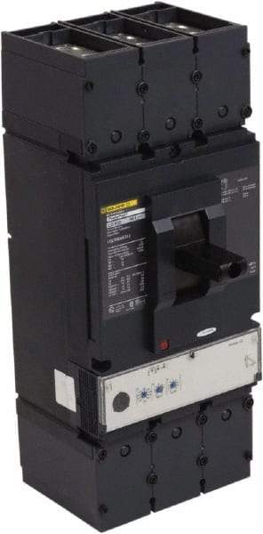 Square D - 600 Amp, 600 VAC, 3 Pole, Panel Mount Molded Case Circuit Breaker - Electronic Trip, Multiple Breaking Capacity Ratings, 2 AWG - Exact Tool & Supply