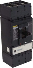 Square D - 600 Amp, 600 VAC, 3 Pole, Panel Mount Molded Case Circuit Breaker - Electronic Trip, Multiple Breaking Capacity Ratings, 2 AWG - Exact Tool & Supply