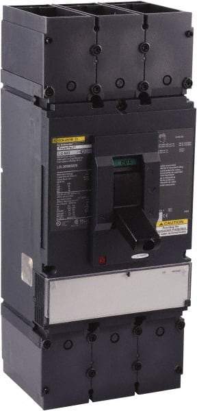 Square D - 600 Volt, 600 Amp, Automatic Molded Case Switch - 3 Pole, 18 at 600 VAC, 35 at 480 VAC, 65 at 240 VAC kA Interrupting Rating, Line/Load Lug Connection - Exact Tool & Supply