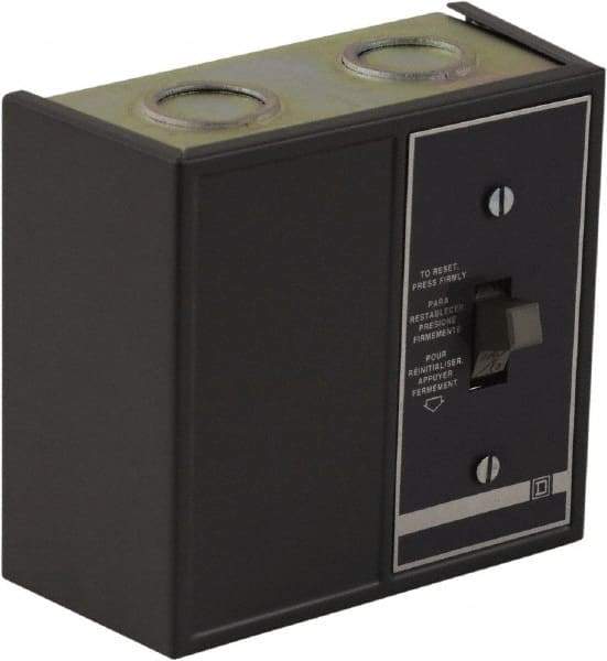 Square D - 1 Pole, 16 Amp, NEMA, Enclosed Toggle Manual Motor Starter - 1 hp at 115 VAC, 1 hp at 230 VAC, 1 hp at 277 VAC, CE, CSA, NEMA 1 & UL Listed - Exact Tool & Supply