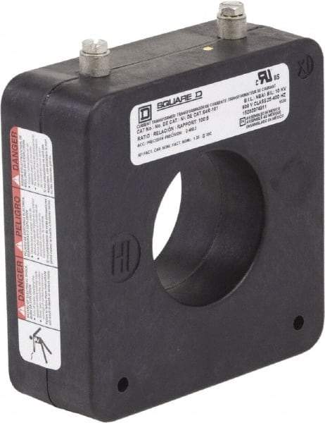 Square D - 100 Amp AC Input, 5 Amp AC Output, Panel Meter Donut Current Transformer - Screw Terminal - Exact Tool & Supply