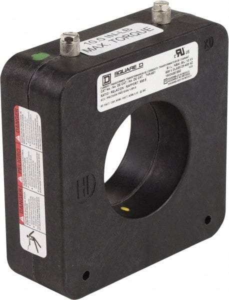 Square D - 600 Amp AC Input, 5 Amp AC Output, Panel Meter Donut Current Transformer - Screw Terminal - Exact Tool & Supply