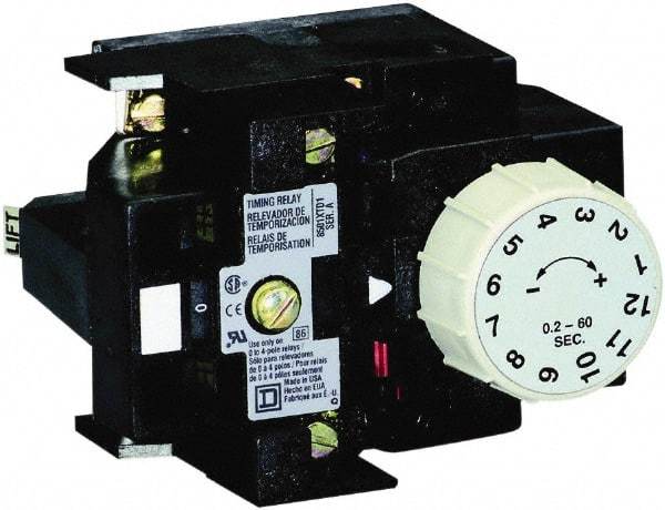 Square D - 8 Inch Long x 5 Inch Wide x 4 Inch High, NEMA Relay Timer Module Attachment - For Use With Pneumatic Timer Relay - Exact Tool & Supply