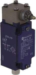 Telemecanique Sensors - DP, NC/NO, 240 VAC, 5-Pin M12 Male Terminal, Roller Lever Actuator, General Purpose Limit Switch - IP66 IPR Rating - Exact Tool & Supply