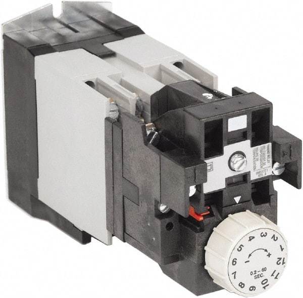 Square D - Time Delay Relay - 5 & 10 Contact Amp, 110 VAC at 50 Hz & 120 VAC at 60 Hz - Exact Tool & Supply