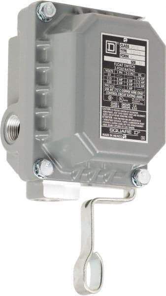 Square D - 7 and 9 NEMA Rated, DPST, Float Switch Pressure and Level Switch - 575 VAC, Line-Load-Load-Line Terminal - Exact Tool & Supply