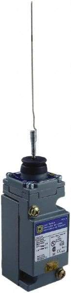 Square D - DPDT, 2NC/2NO, 600 Volt Screw Terminal, Cat Whisker Actuator, General Purpose Limit Switch - 1, 2, 4, 6, 12, 13, 6P NEMA Rating, IP67 IPR Rating - Exact Tool & Supply