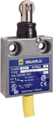 Square D - SPDT, NC/NO, 240 VAC, Prewired Terminal, Roller Plunger Actuator, General Purpose Limit Switch - 1, 2, 4, 6, 6P NEMA Rating, IP67 IPR Rating, 80 Ounce Operating Force - Exact Tool & Supply