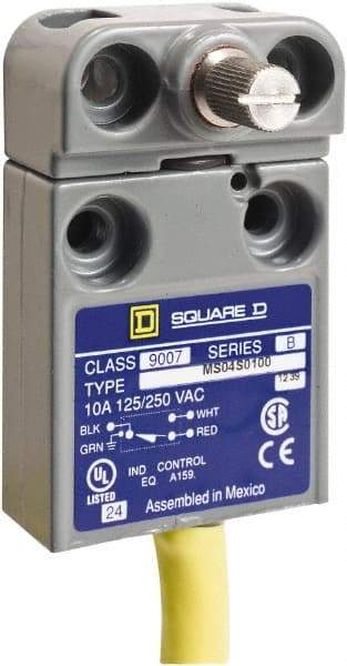 Square D - SPDT, NC/NO, 240 VAC, Prewired Terminal, Rotary Head Actuator, General Purpose Limit Switch - 1, 2, 4, 6, 6P NEMA Rating, IP67 IPR Rating - Exact Tool & Supply