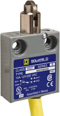 Square D - SPDT, NC/NO, 240 VAC, Prewired Terminal, Roller Plunger Actuator, General Purpose Limit Switch - 1, 2, 4, 6, 6P NEMA Rating, IP67 IPR Rating, 80 Ounce Operating Force - Exact Tool & Supply