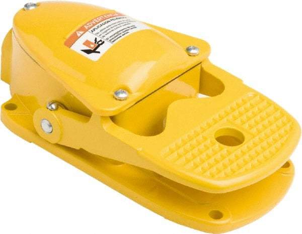 Square D - 1 Treadle, 0.6 Amp, Momentary (MO), DPDT, Electric Foot Switch - 2, 4 & 13 NEMA Rated, 11-1/2" Long x 6.8" Wide x 6-1/2" High - Exact Tool & Supply