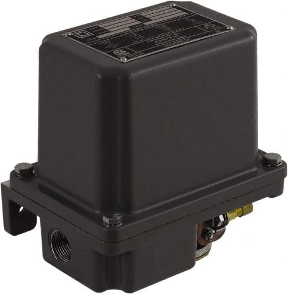 Square D - 1, 7, 9 and 3R NEMA Rated, 145 to 175 psi, Electromechanical Pressure and Level Switch - Adjustable Pressure, 575 VAC, L1-T1, L2-T2 Terminal, For Use with Square D Pumptrol - Exact Tool & Supply