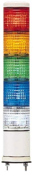 Schneider Electric - LED Lamp, Blue, Clear, Green, Orange, Red, Steady, Preassembled Stackable Tower Light Module Unit - 24 VAC/VDC, 125 Milliamp, IP54 Ingress Rating, Base Mount - Exact Tool & Supply
